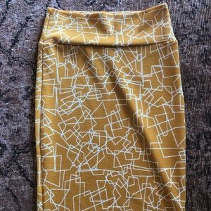 Yellow Pencil Skirt LuLaRoe